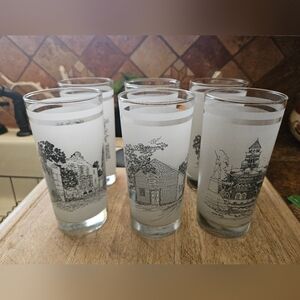 Norman BaxterTexas History 150th Anniversary of Texas Tumblers Smoky Set of 6